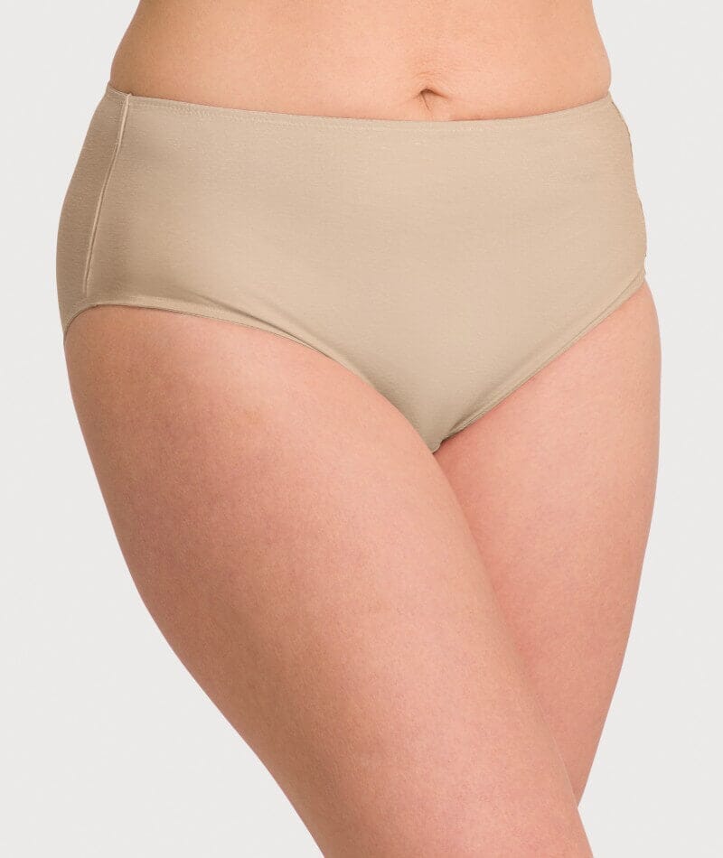 Ava & Audrey Clementine Cotton Full Brief 2 Pack - Nude/Denim Blue - Image 2