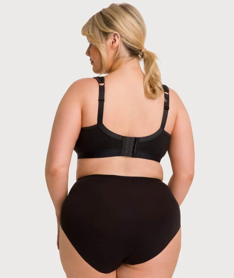 Ava & Audrey Faye Cotton Wire-free Support Bra 3 Pack - Black - Image 7
