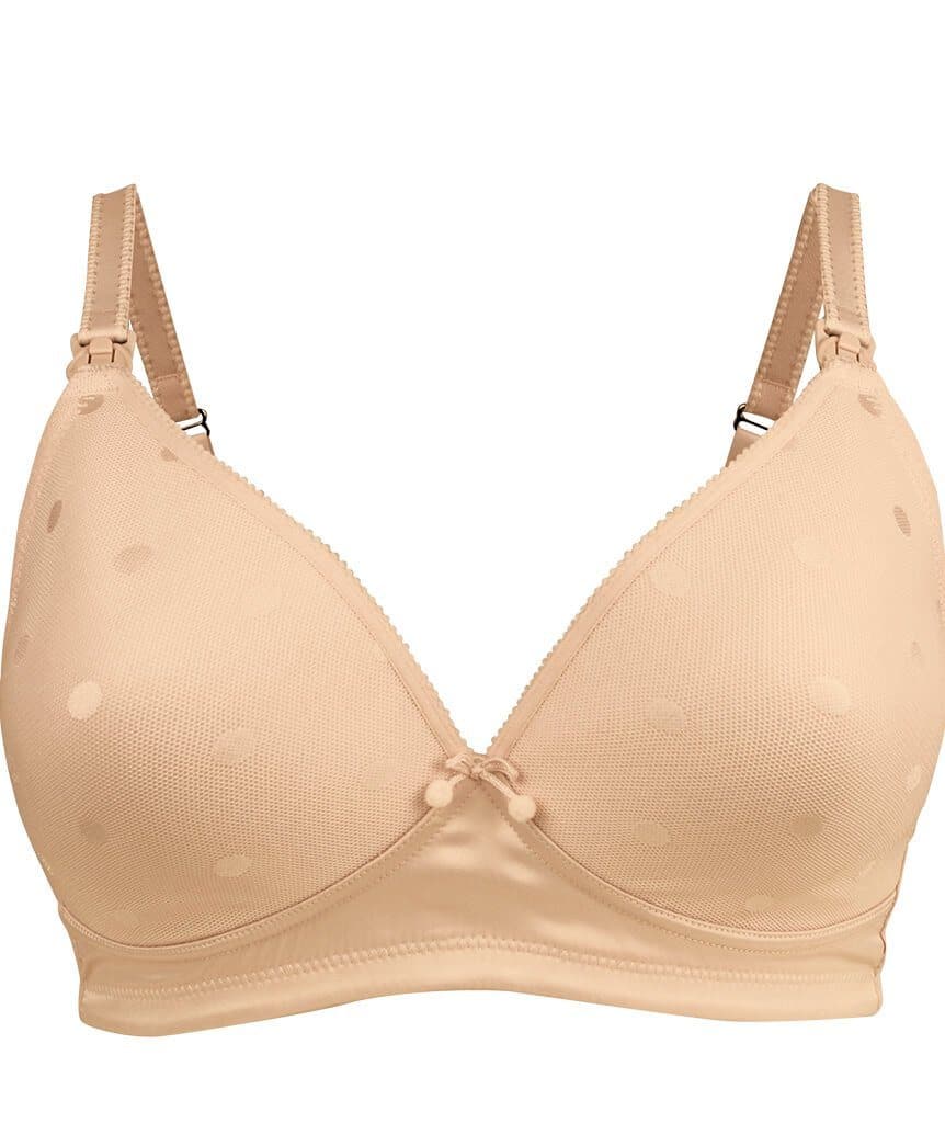 Cake Maternity Mousse Padded Plunge Wire-free Nursing Bra - Beige - Image 4