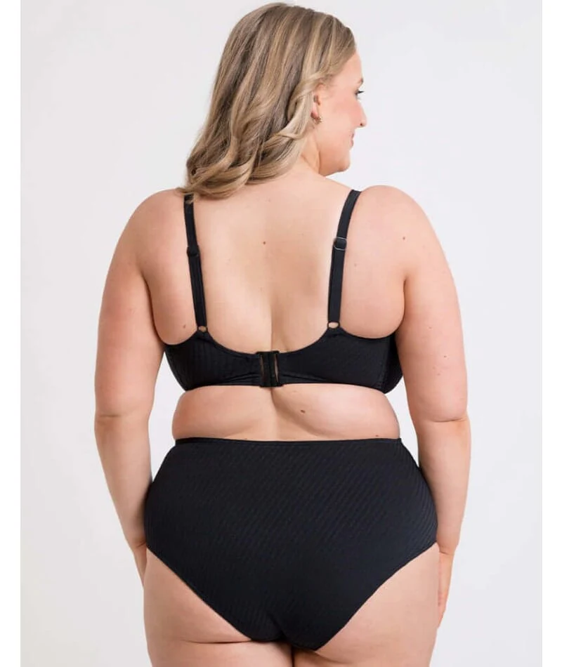 Curvy Kate Jet Set High Waist Bikini Brief - Black - Image 4