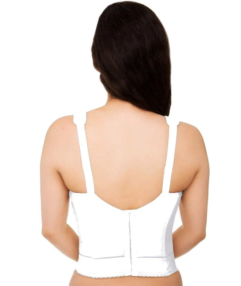 Exquisite Form Fully Back Close Longline Bra - White - Image 2