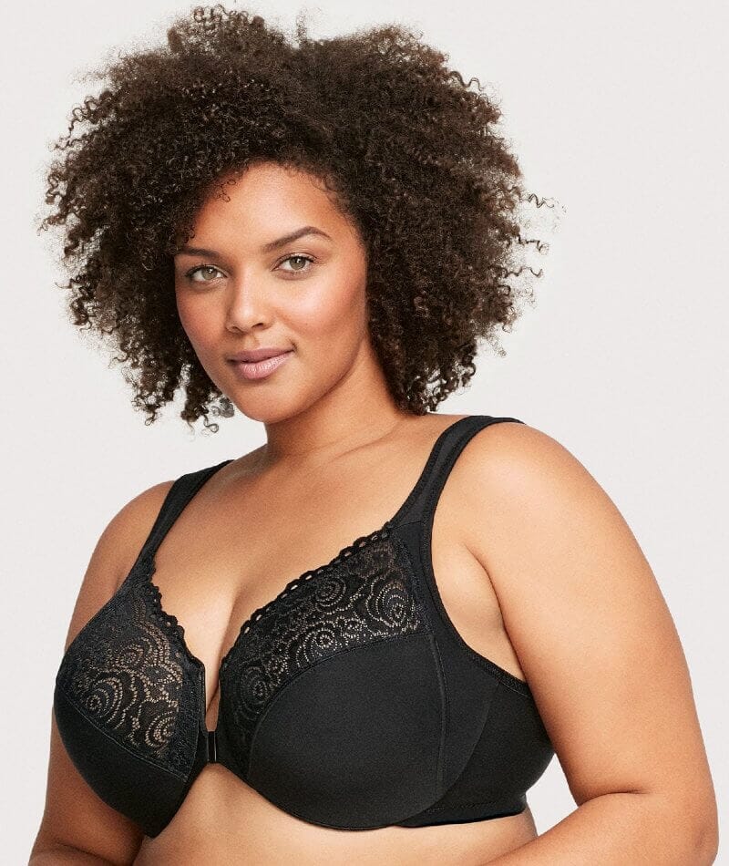 Glamorise WonderWire Front-Closure Bra - Black - Image 6