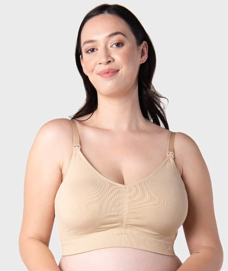 Hotmilk My Necessity Seamless DD-G Cup Maternity & Nursing Wire-Free Bra - Frappe