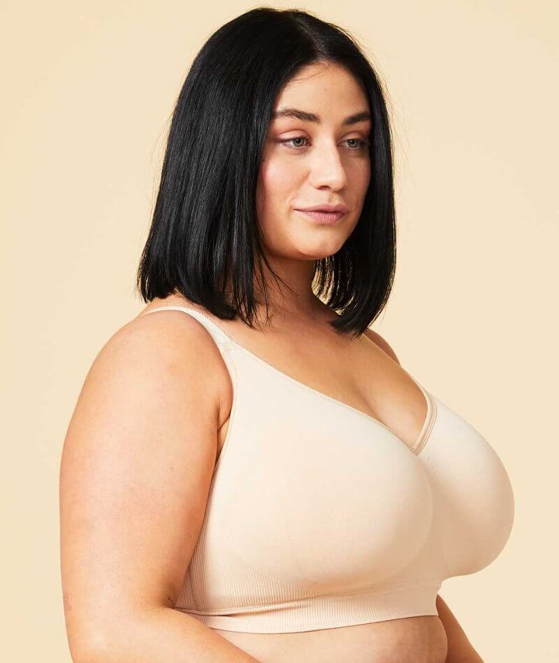 Sugar Candy Fuller Bust Seamless F-Hh Cup Wire-Free Lounge Bra - Nude - Image 3