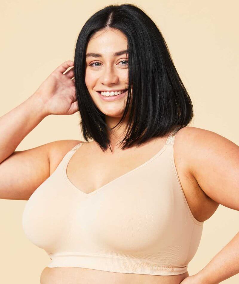 Sugar Candy Fuller Bust Seamless F-Hh Cup Wire-Free Lounge Bra - Nude - Image 4