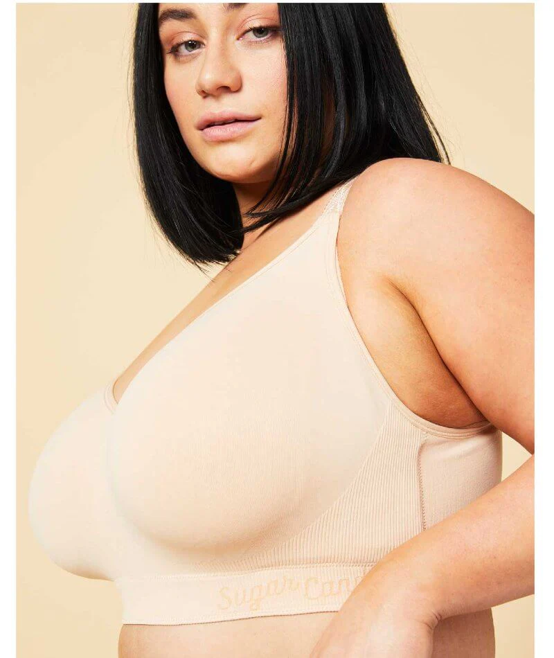 Sugar Candy Fuller Bust Seamless F-Hh Cup Wire-Free Lounge Bra - Nude - Image 6