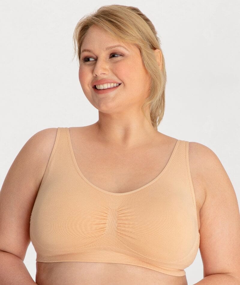 Underbliss Seamless Bamboo Blend Comfort Wire-Free Bra 2 Pack - Frappe - Image 3